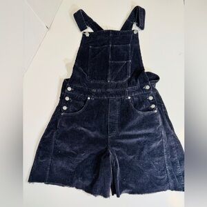 Free People - We The Free Corduroy Short Overalls in Black